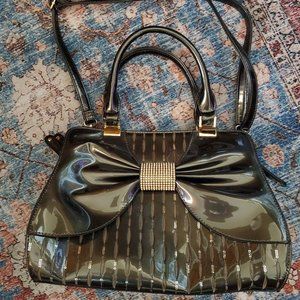 Black Shiny Handbag